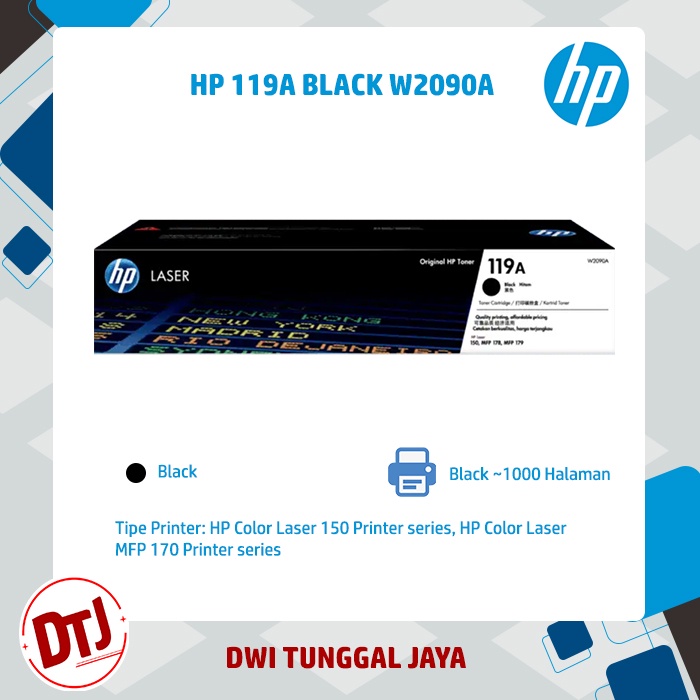 Toner HP 119A Black Original W2090A