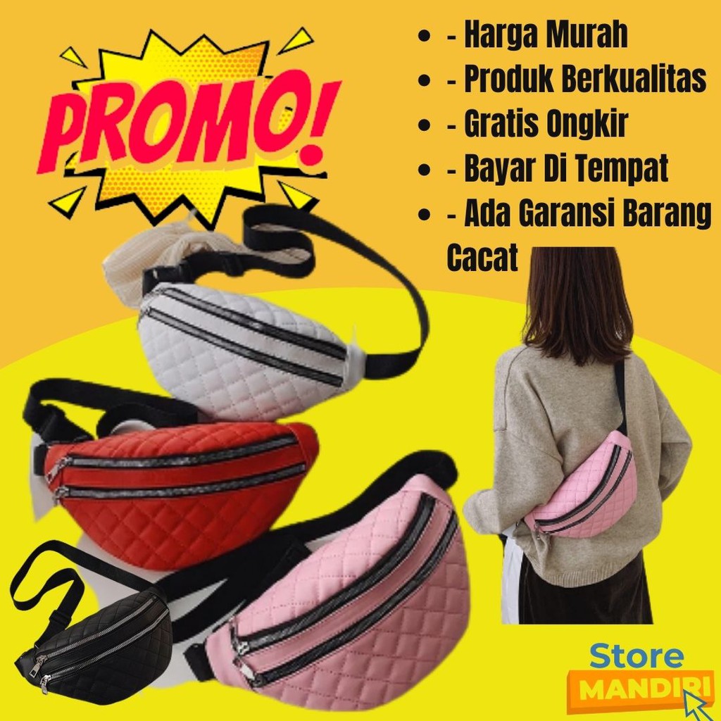 TAS WAISTBAG WANITA CEWEK TAS PINGGANG WANITA TAS WANITA TAS WESBAG TAS SELEMPANG WANITA
