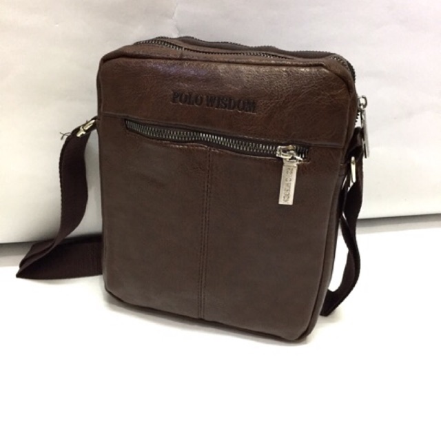 Tas kulit pria selempang import polo