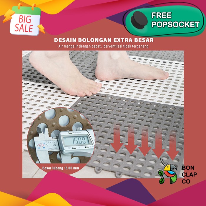 Anti-slip Mat Bathroom C25 Karpet Kamar Mandi Karpet Anti Licin Dapur Mat Non-slip 30x30cm