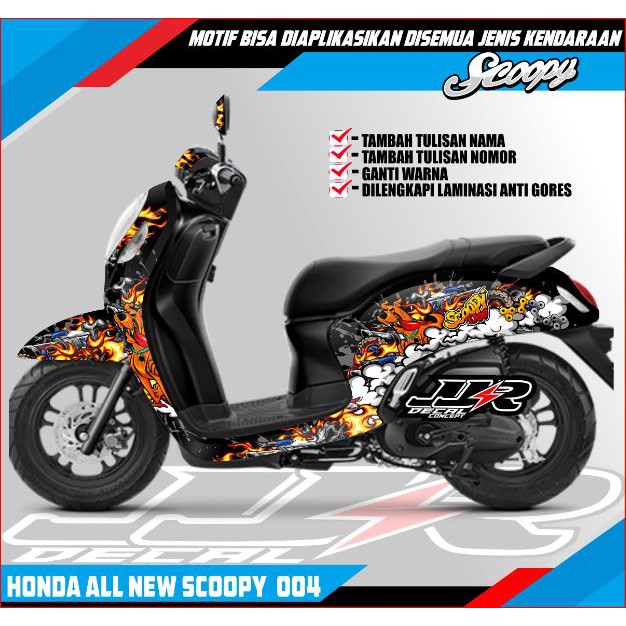 DECAL STIKER HONDA ALL NEW 2021 STIKER HONDA SCOOPY KEREN