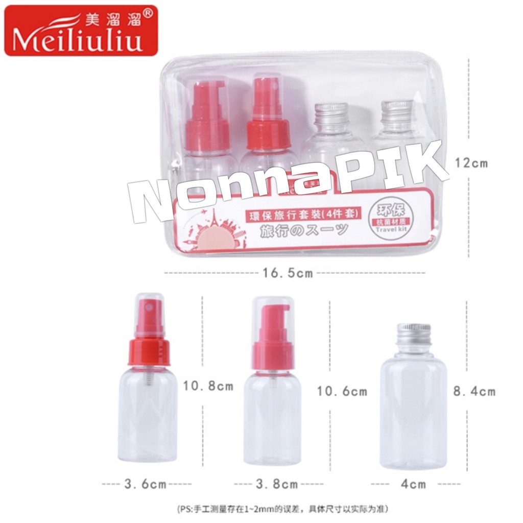 Botol + Tempat Krim Set - Travel Bottle Set