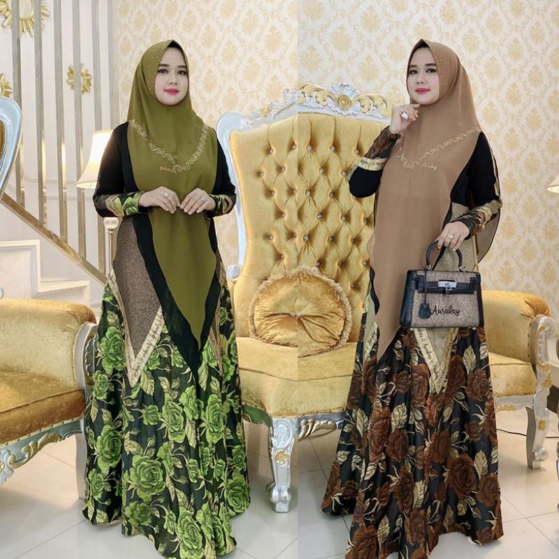 set Marwah by aurakay ready siap kirim/ dress premium /set fatimah