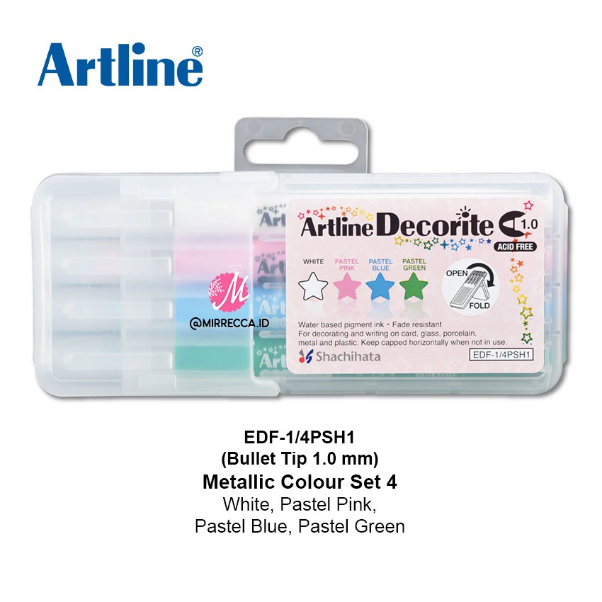 

SET 4 WARNA ARTLINE DECORITE SPIDOL DEKORASI SERBA GUNA PASTEL & METALLIC MARKER