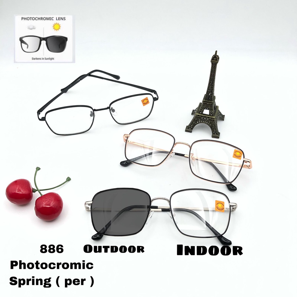 COD KACAMATA SEHAT / FASHION / TRENDY / VIRAL / PHOTOCROMIC SPRING (PER) SR885