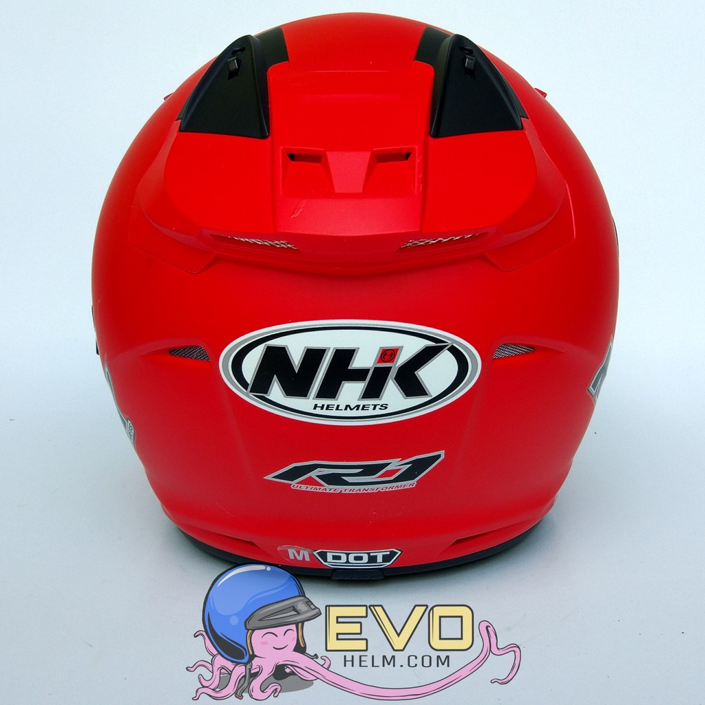 NHK R1_SOLID RED DOFF (DOUBEL VISOR)