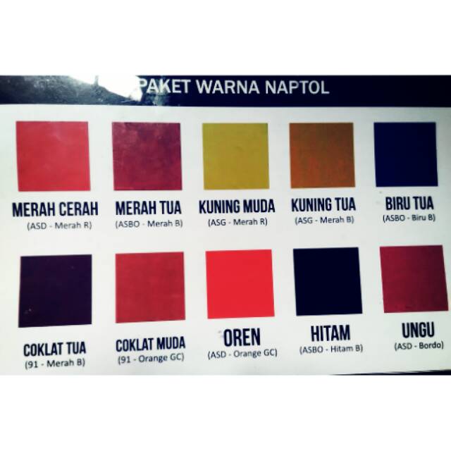 Paket Warna Naptol Batik Shopee Indonesia