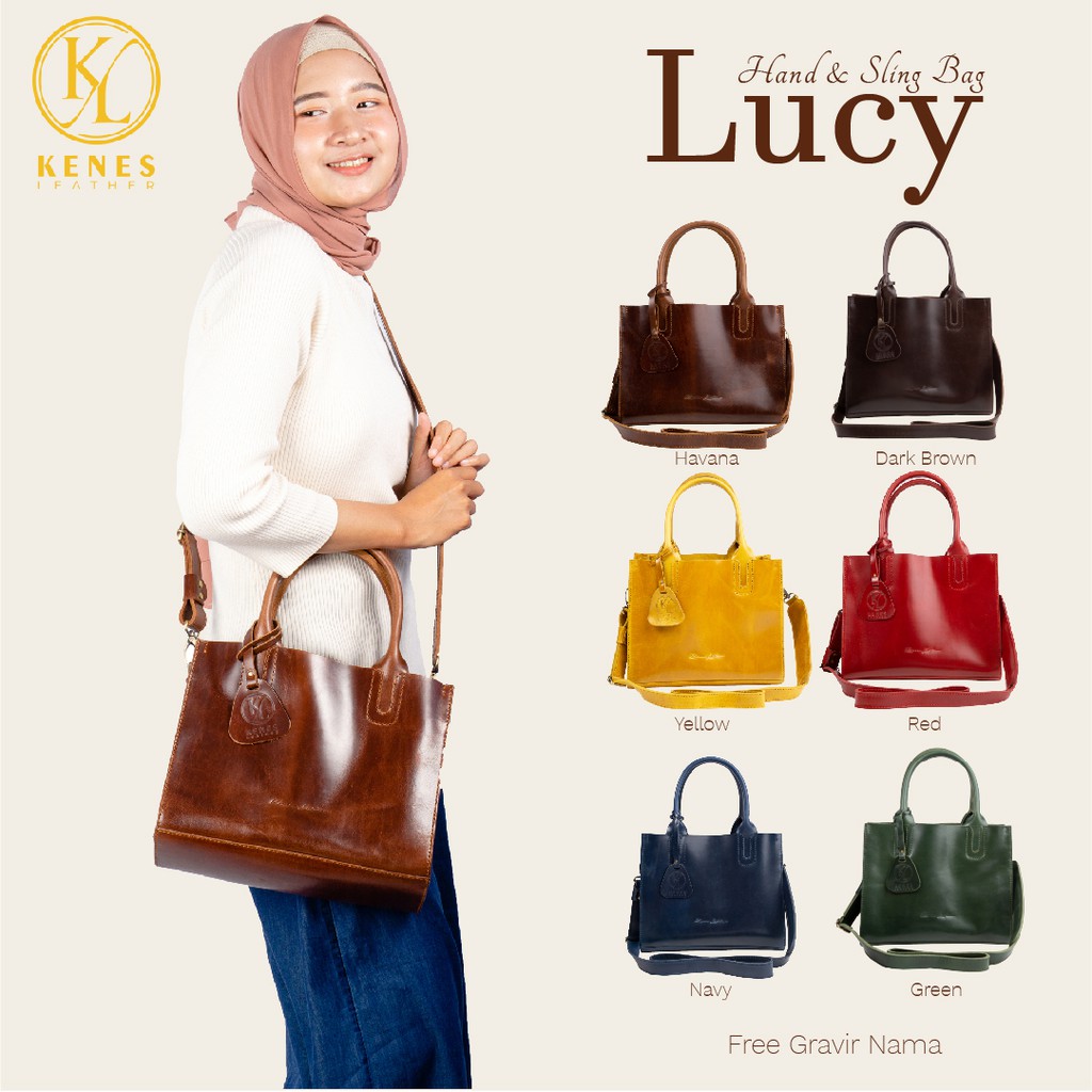 Tas Kulit Sapi Asli Murah - LUCY BAG - Kenes Leather