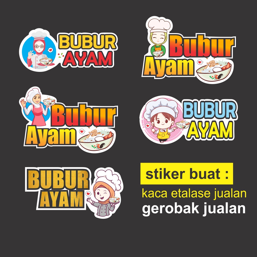 

Stiker bubur ayam KEREN