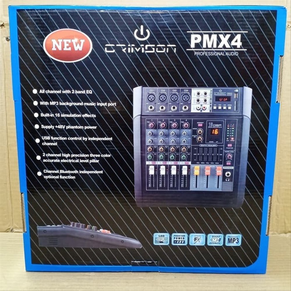 mixer audio bluetooth crimson 4 channel pmx4 amplifier mixing sound system pmx 4