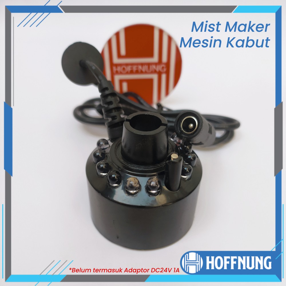 Mesin Kabut Mist Maker Ultrasonik Plastik Dengan Lampu LED Warna Pembuat Embun Humidifier Atomizer