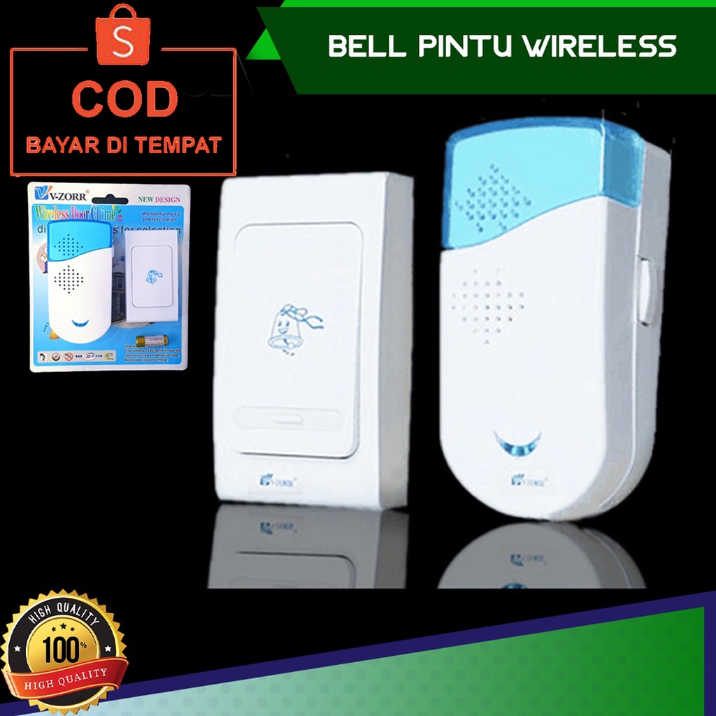 ✅COD Bel Pintu Rumah Tanpa Kabel Desain Wireless 37 Bunyi Suara Bell