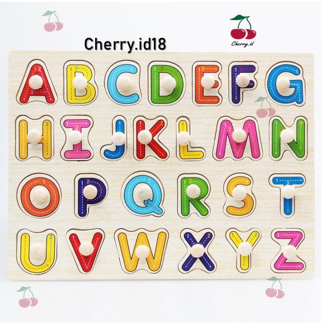 Cherry COD Mainan Puzzle Knop Anak / Mainan Puzzle Anak / Mainan Edukasi Anak / Education Toys PB23