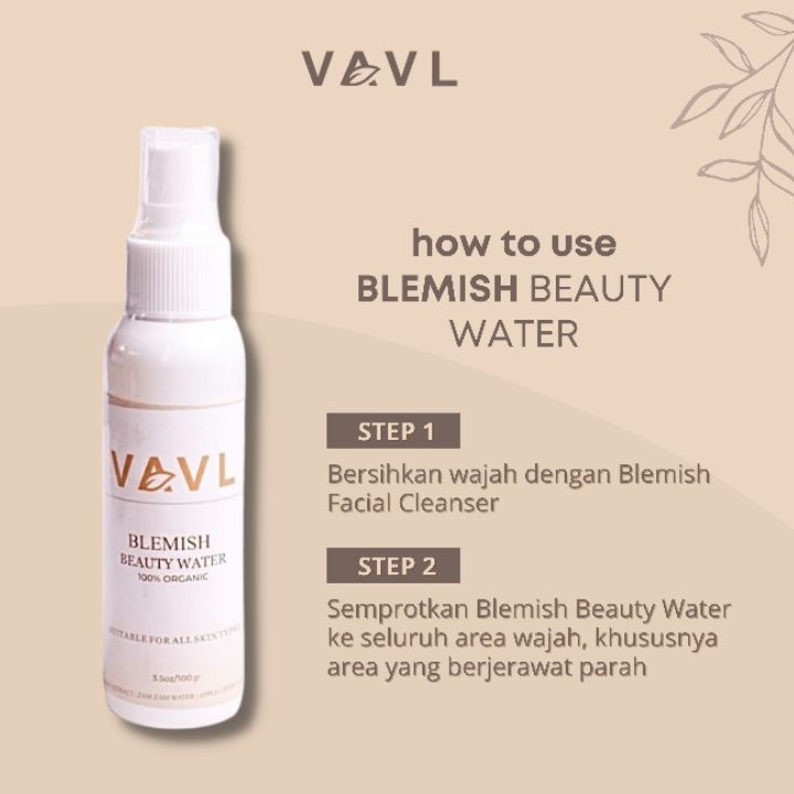 VAVL Beauty Water BLEMISH - Face Mist Saffron + Zamzam Water BPOM