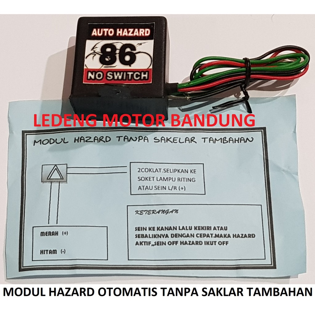 Modul Hazard Otomatis Sen Tanpa Saklar Tambahan Flaser Kedip Touring Strobo Hazzard Sein