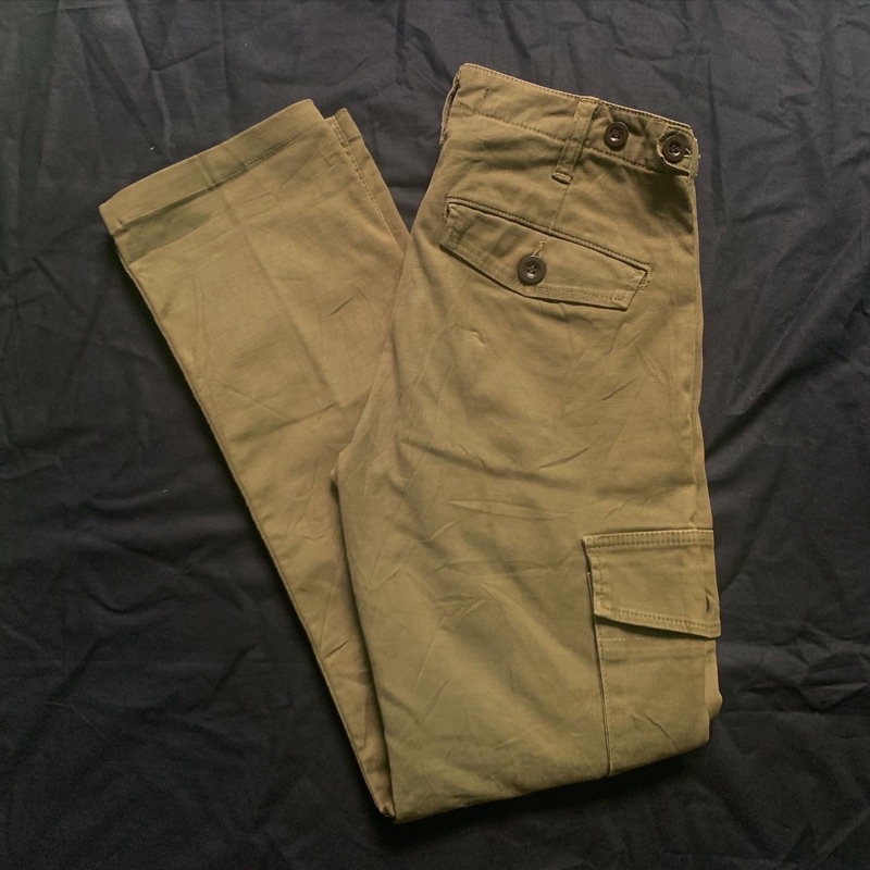 Cargo pants second cargo hijau botol