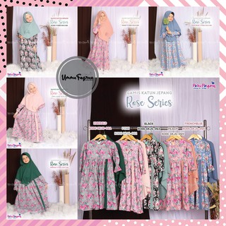  ORI PAKU  PAYUNG  GAMIS  KATUN JEPANG ROSE SERIES GAMIS  