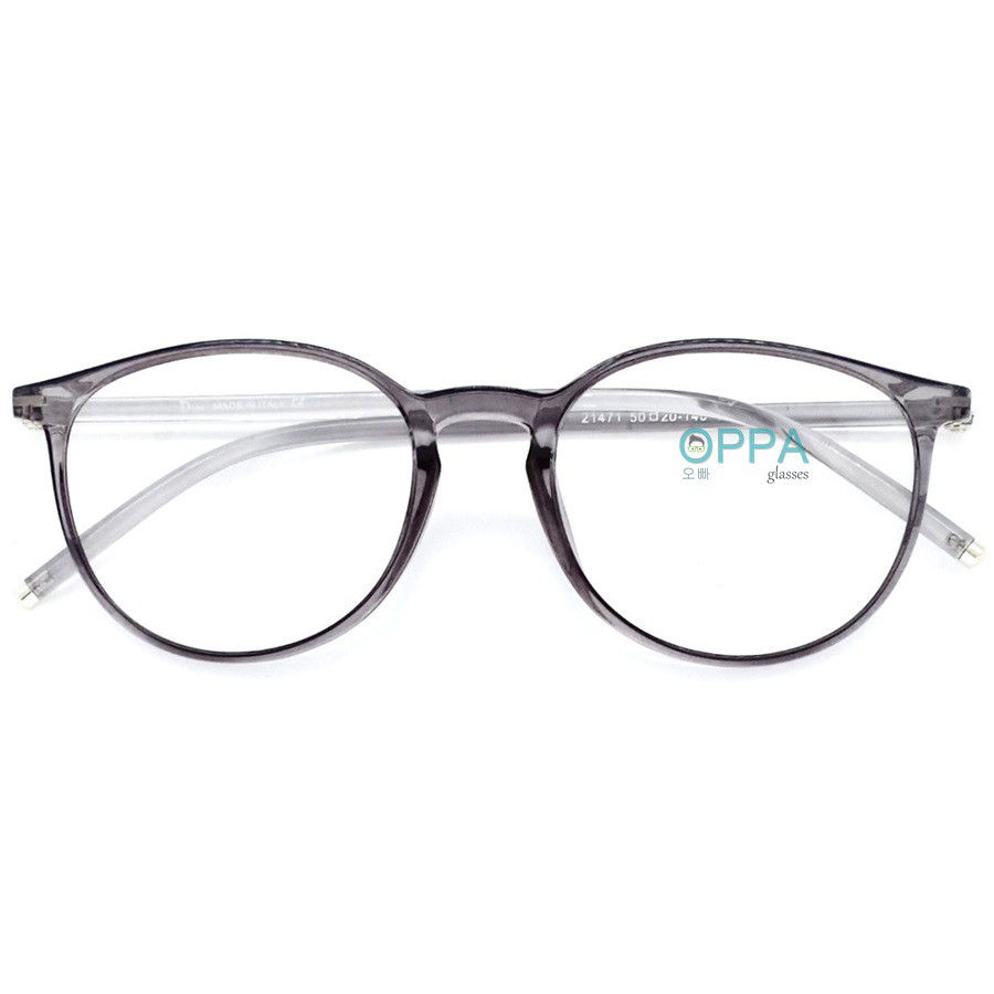 Frame Kacamata Korea Pria Wanita OPPA OP47 BLTP Gray Bulat Minus