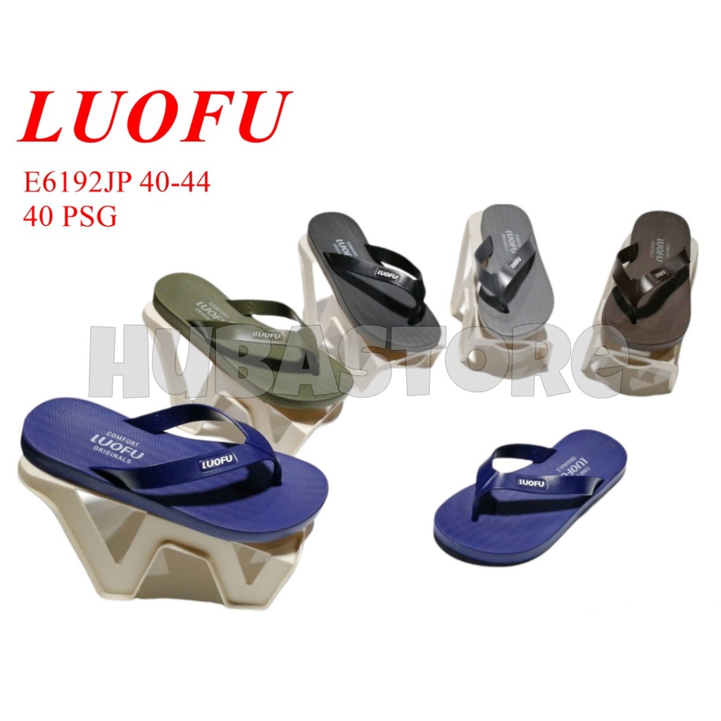 SANDAL JEPIT JELLY KARET PRIA LUOFU E6192JP