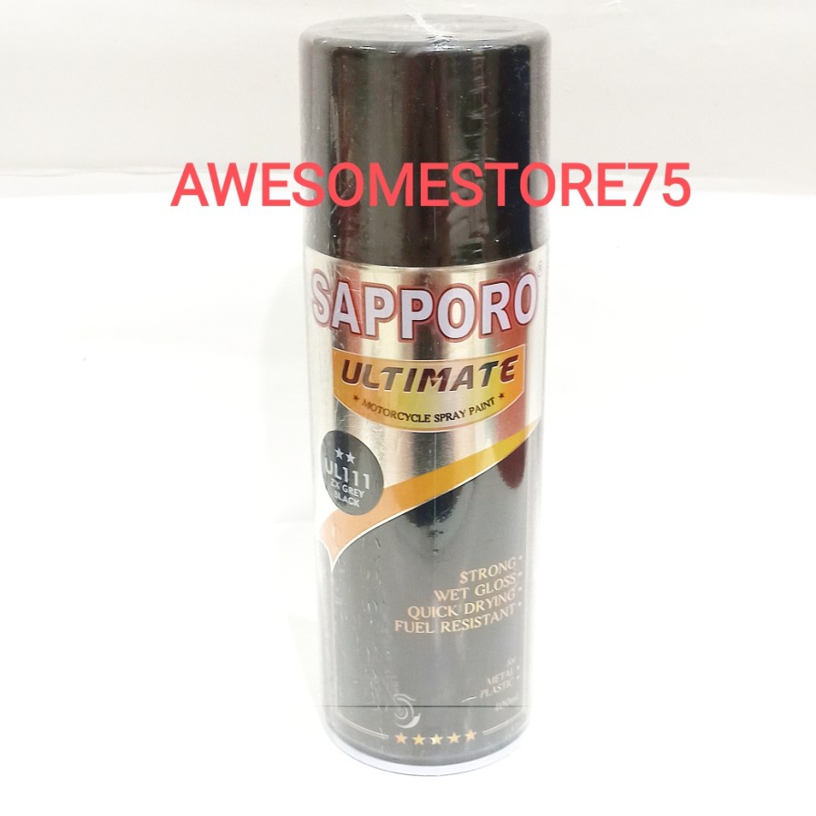 SAPPORO ULTIMATE ** UL111 GREY BLACK Abu Abu Hitam Ultra Cat Semprot Semi Doff Rangka Kawasaki