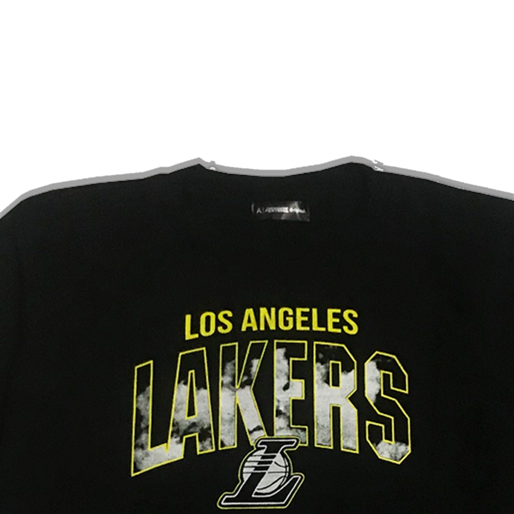 Crewneck Nike Lakers White Black Sweathshirt Pria Wanita