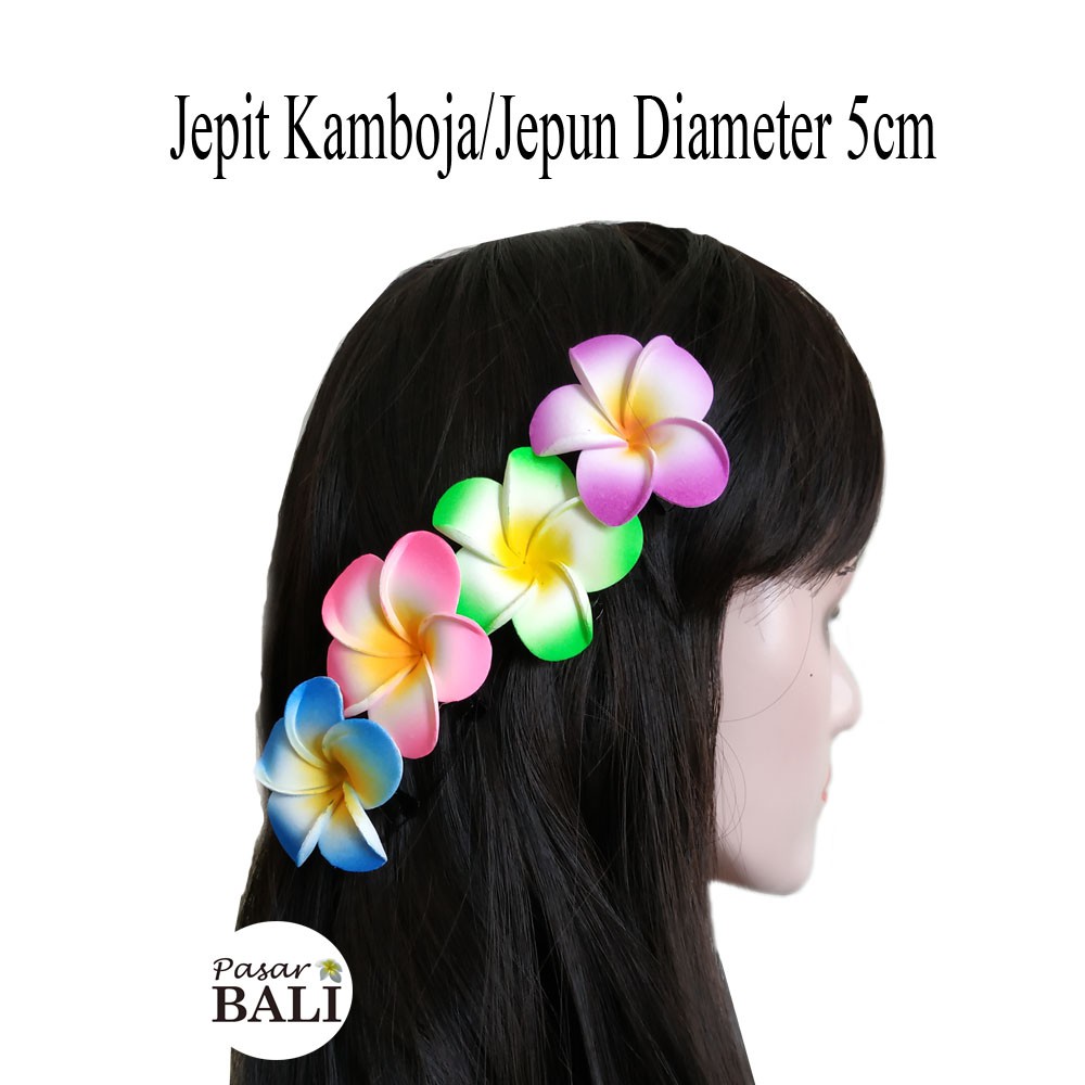 Jepit Rambut Bunga Kamboja Size S - d5cm | Aksesoris Rambut khas Bali