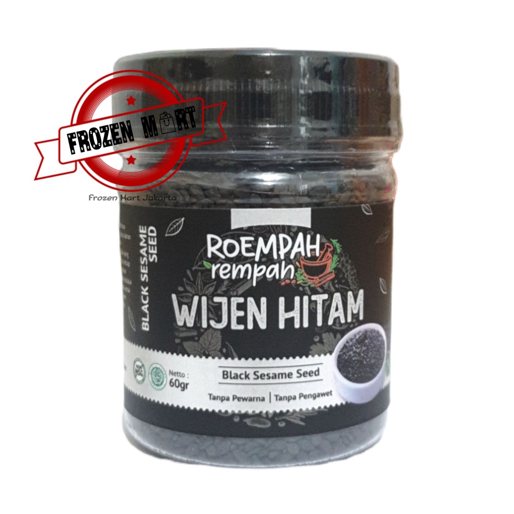 ROEMPAH REMPAH Wijen Hitam / Biji Wijen Hitam / Black Sesame Seed 60Gr