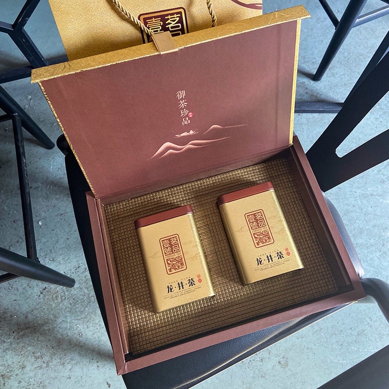 CHINESE ROCK TEA GIFT PREMIUM DAUN TEH SUPER LONGJINGCHA/ JINJUNMEI/LV CHA GIFT BOX