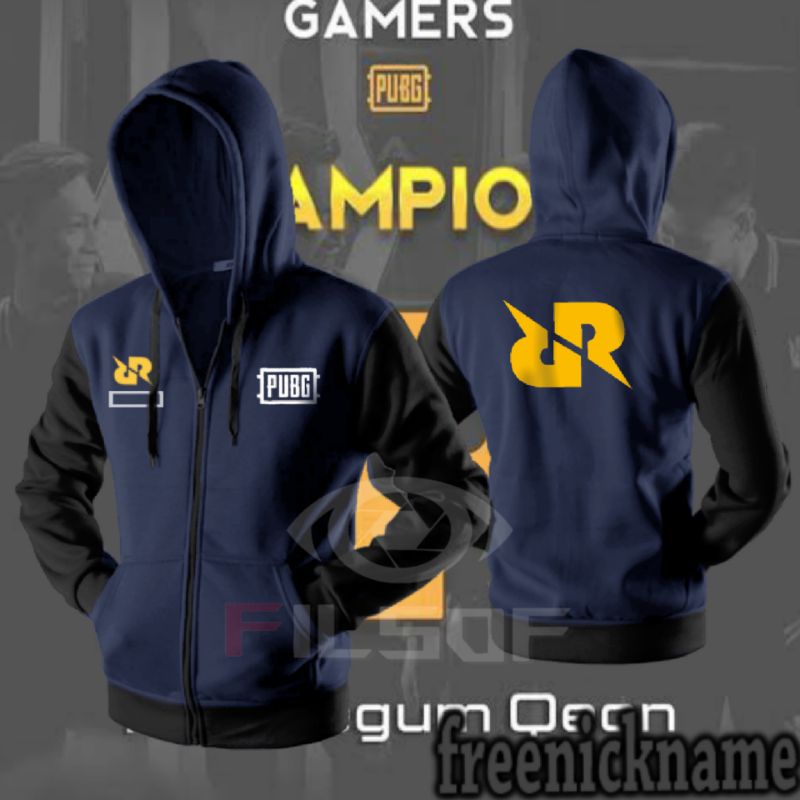 Jaket Hoodie PUBG RRQ Esport Gaming Freenickname