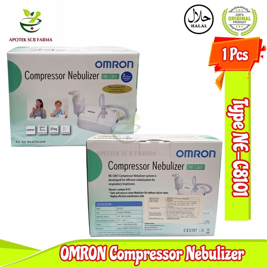 Nebulizer Compressor Omron NE C801 / Alat Uap Nebulizer Omron NE C-801