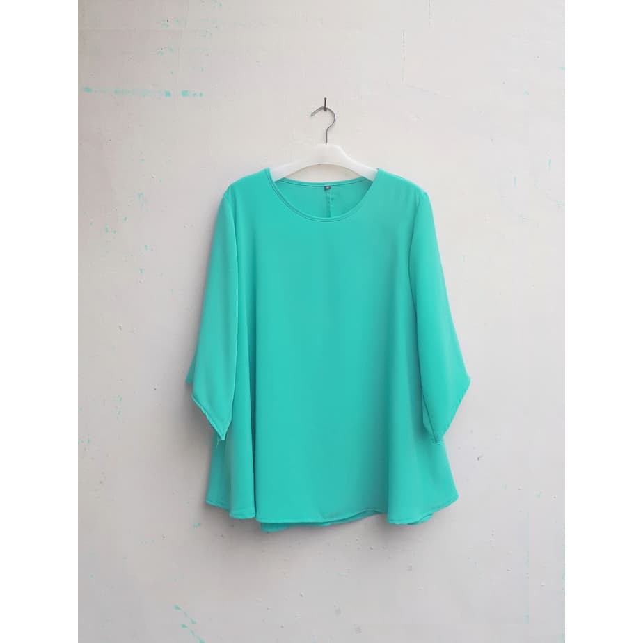 Baju Wanita Jumbo Blouse Atasan  Big Size 2L, 3L, 4L & 5L Warna Hijau Mint