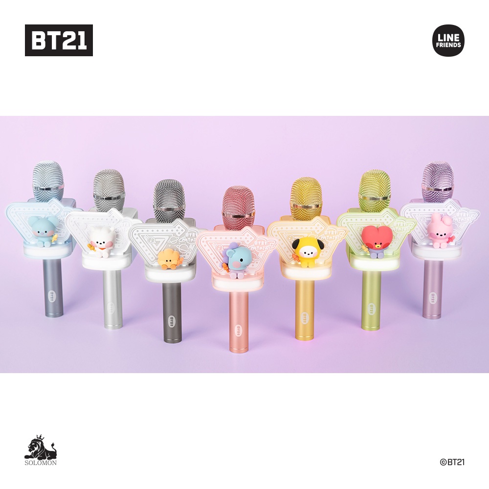 BT21 MININI MIC BLUETOOTH MICROPHONE KARAOKE BTS STREAMING OFFICIAL JAPAN WIRELESS LIVE