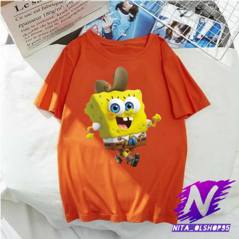 baju Spongebob kaos anak kartun Spongebob kecil