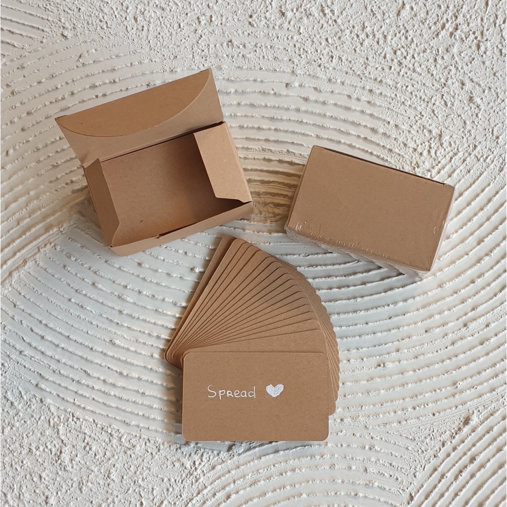 Blank Kraft Paper Card Set - Kartu Ucapan Kraft Isi 100 lembar