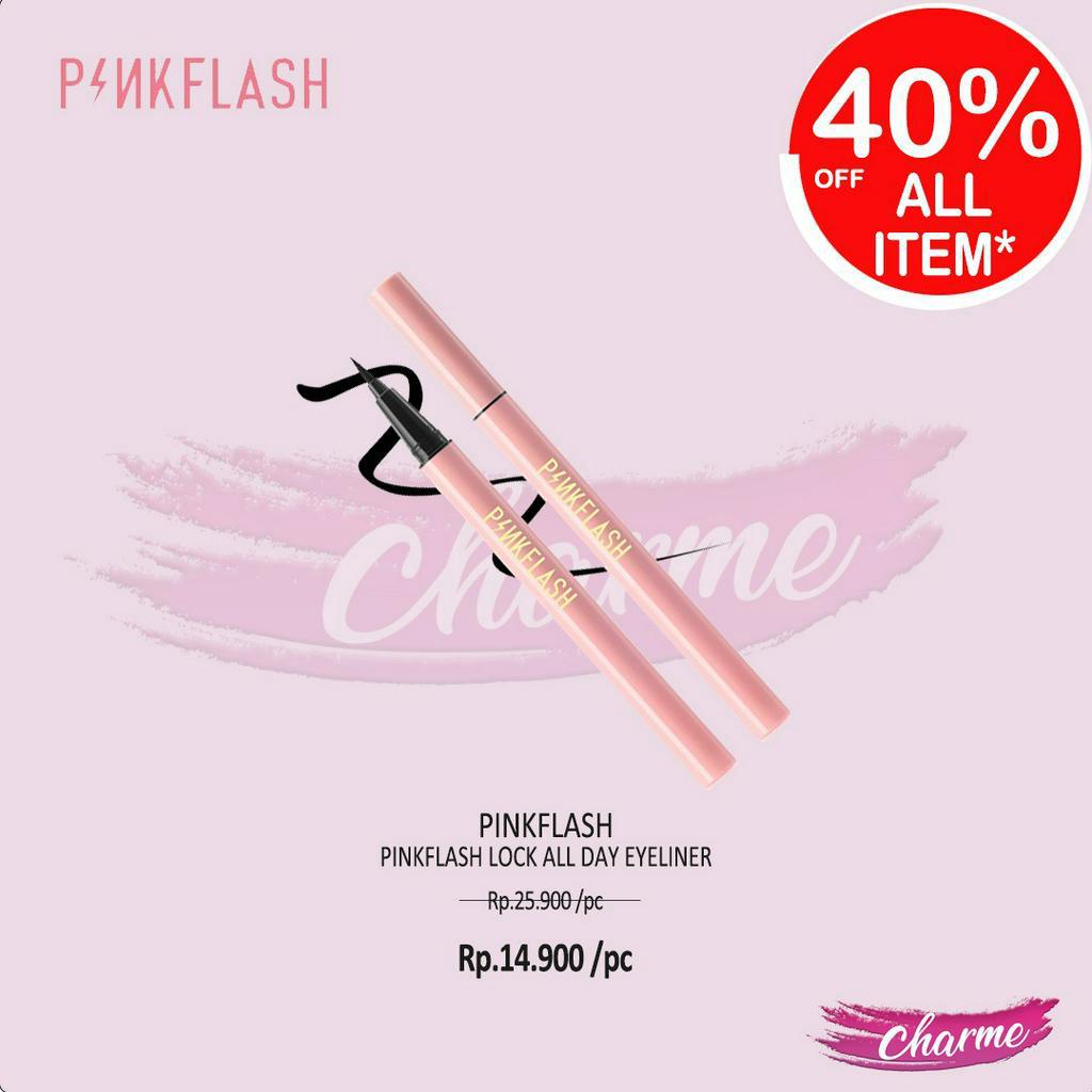 (READY &amp; ORI) Pinkflash Lock All Day Eyeliner pink flash E01 E 01