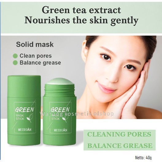 GREEN MASK STICK / MASKER STICK GREEN TEA [MEIDIAN]