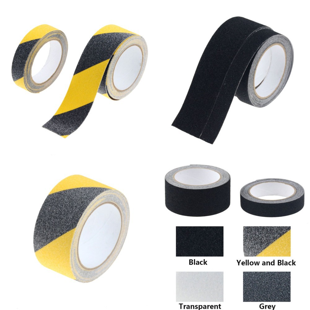 NIKTO Tape Lakban Safety Grip Anti Slip Strong Traction 5m x 2.5cm Black/Yellow Grab Medan