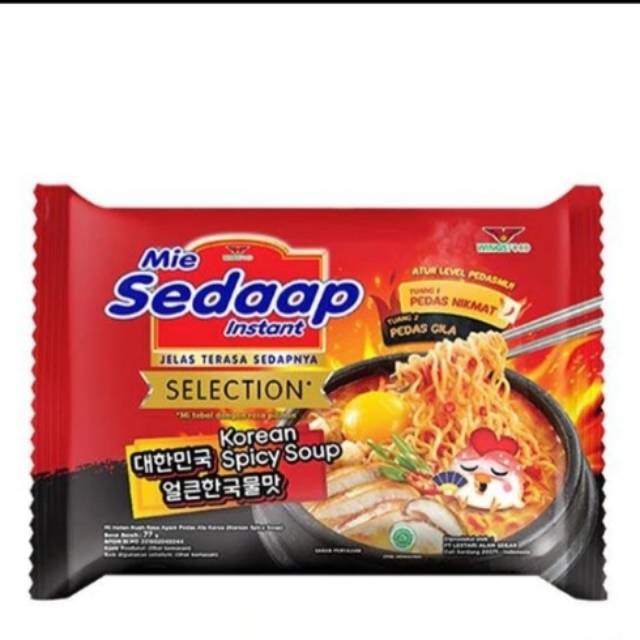 

SEDAAP Korean Spicy Soup Mie Instant [77 g]