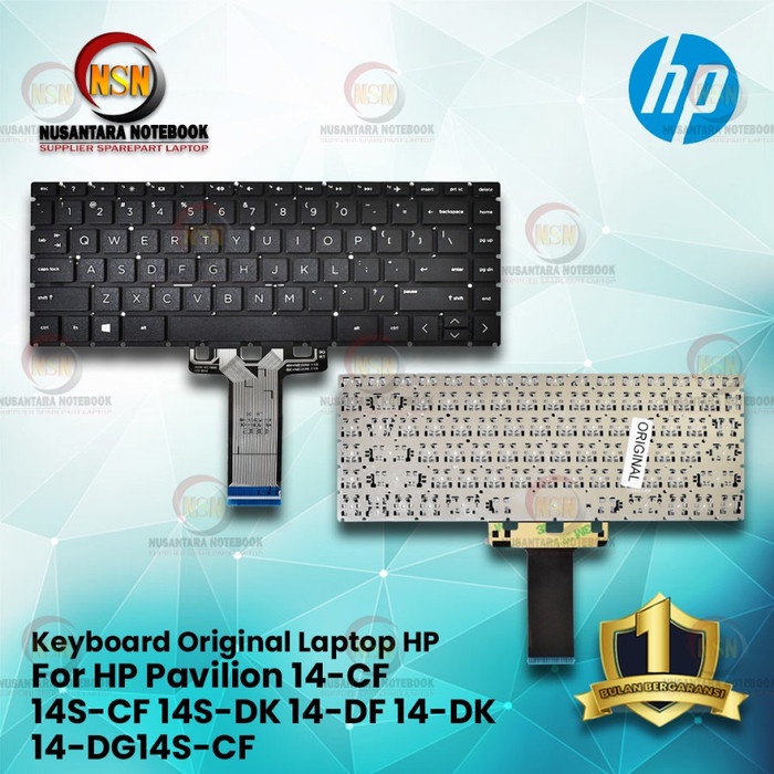 Keyboard Original HP PAV 14CF 14S-CF Black Backlight