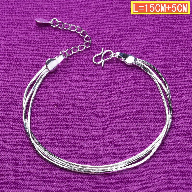 50 gaya 925 gelang perak asli, aksesoris perhiasan fashion Jepang dan Korea-7