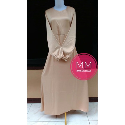 Gamis SYAHLA / Gamis Maxmara Warna Mocca / Gamis Dress Polos