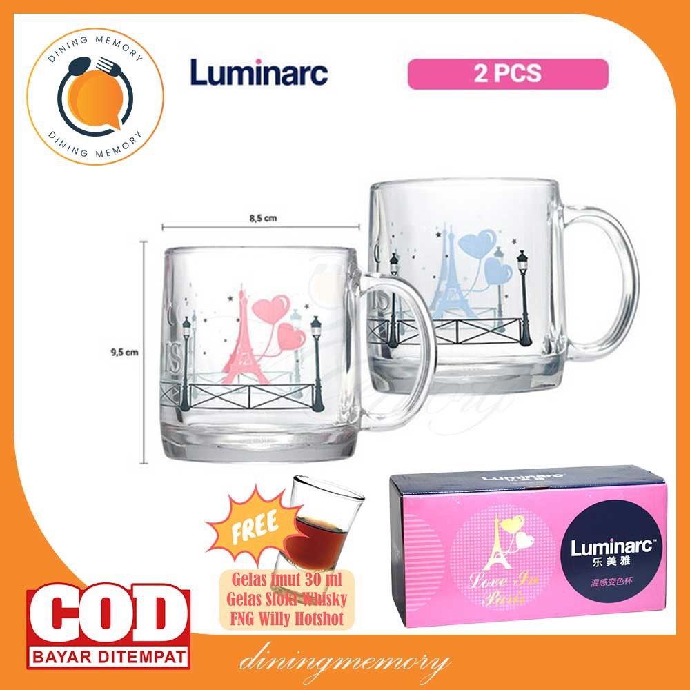 Luminarc Gelas Cangkir Mug Couple Nordic Valentine 380ml