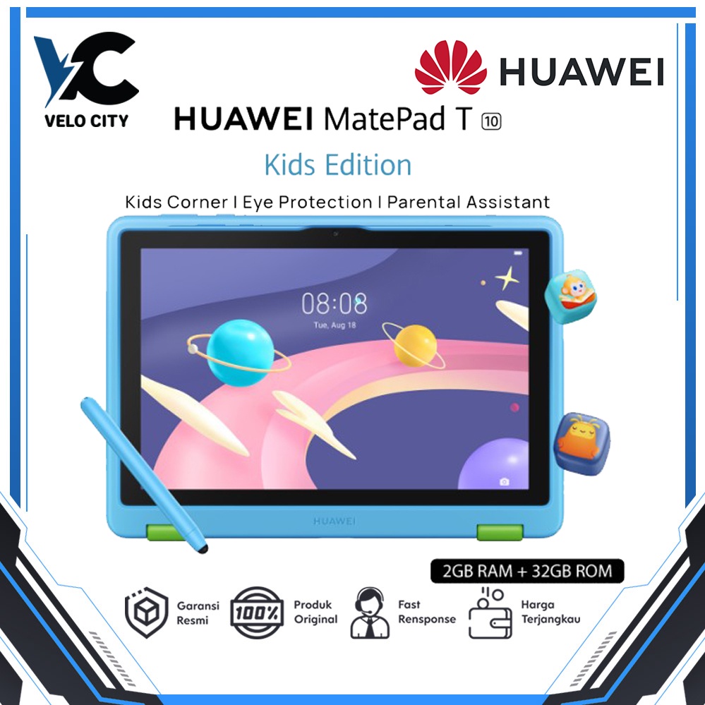 Huawei MatePad T10 Kids Edition Tablet 2GB/32GB Mainan Anak-anak Original Garansi Resmi