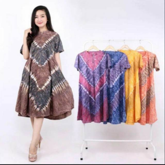 Daster kaos Jumbo Busui resleting depan
