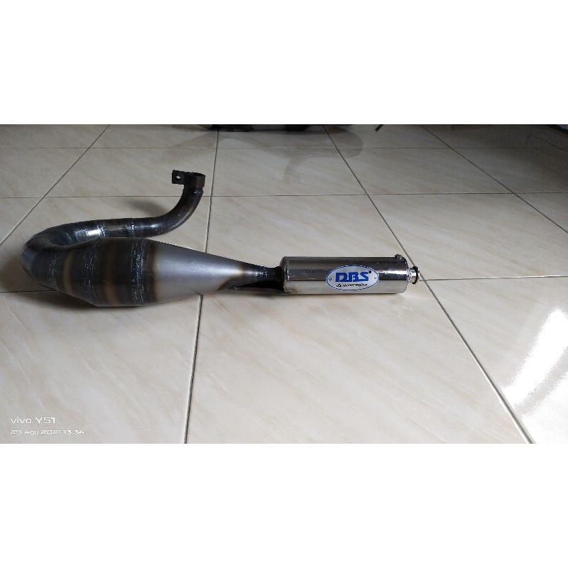 knalpot racing Vespa DBs buang kiri