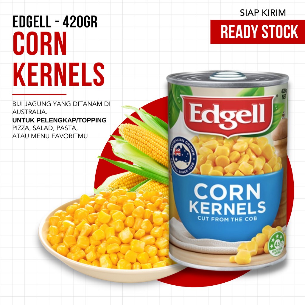 Corn Kernels Jagung Manis Dalam Kaleng - Edgell 420gr (SIAP GROSIR)