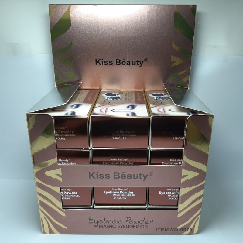 KISS BEAUTY EYEBROW POWDER &amp; MAGIC EYELINER GEL 2IN1