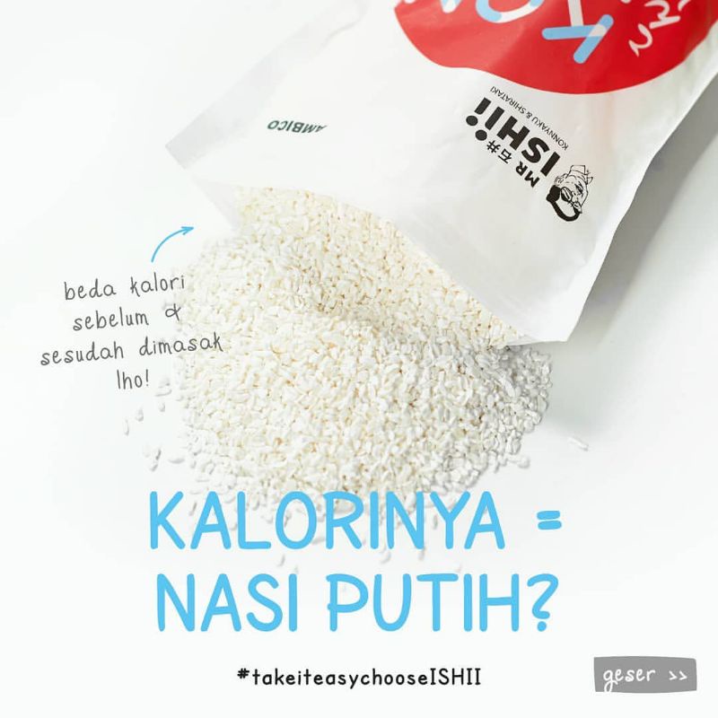 BERAS SHIRATAKI Low Carbo 250 g │ Diet Keto Rice Export Quality ini
