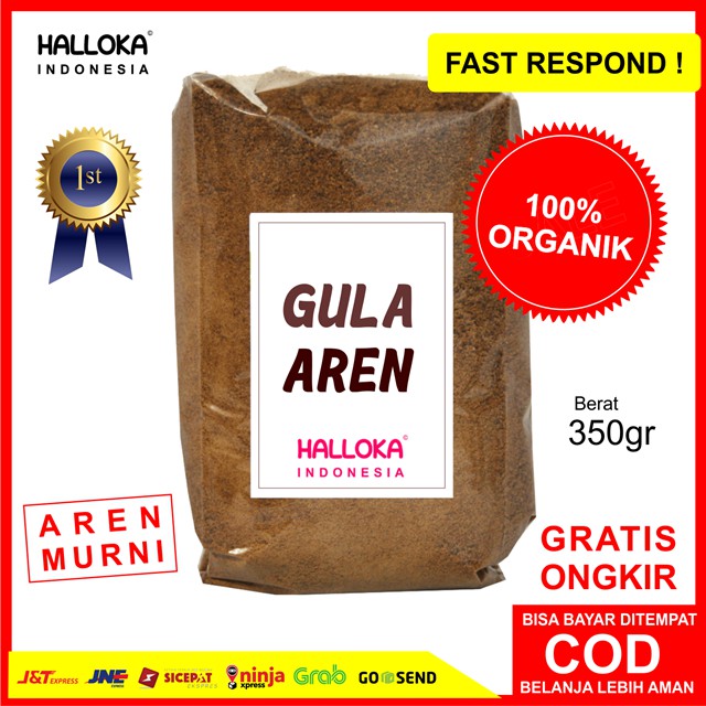 

BROWN SUGAR GULA AREN BUBUK ASLI COCONUT PALM PALEM MERAH DIET DARK 350 GRAM