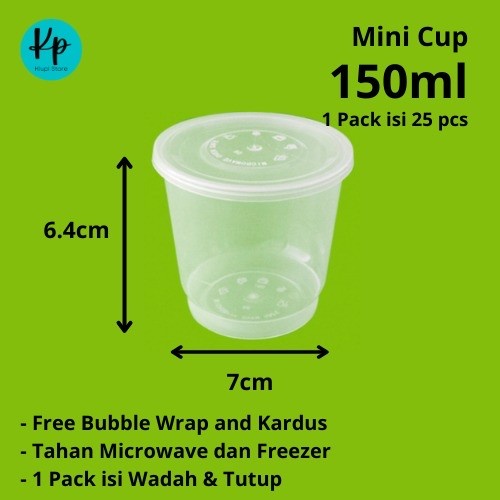 Star Kotak Makan Plastik Thinwall Mini Cup - 150Ml Bergaransi